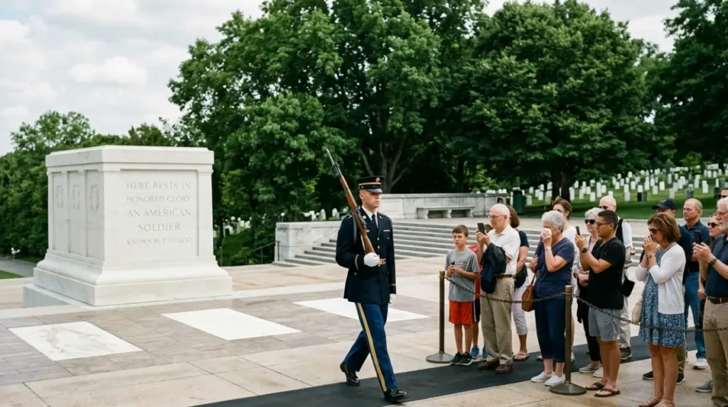 Why does Arlington’s guard ceremony attract so much attention?