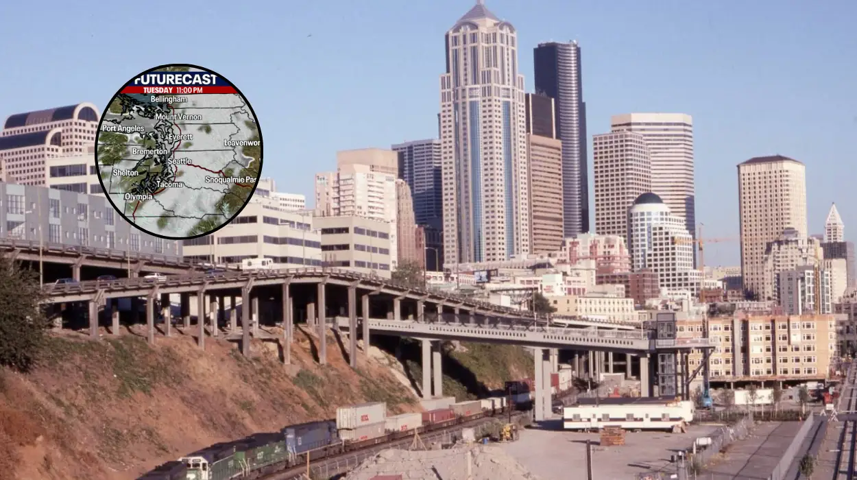 Red Flag Warnings Contrast Seattle Marine Clouds and Sunbreaks: Washington 2026