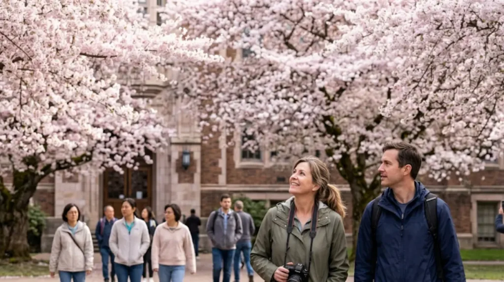 What makes Washington State a strong spring travel destination?