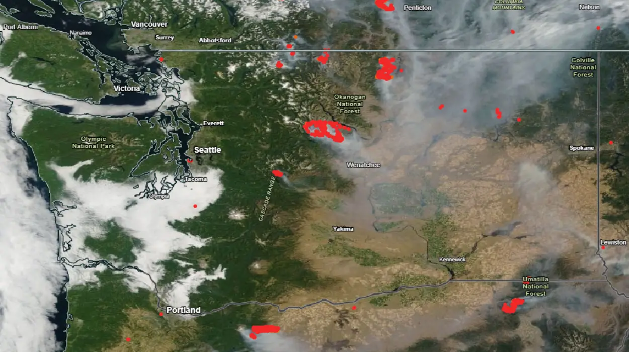 Central Washington Air Quality Alert Issued Due to Wildfire Smoke in Central Washington 2026